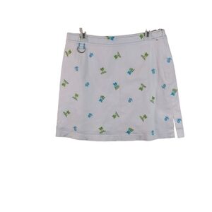 Island Republic White Skort with Blue & Green Tropical Print
